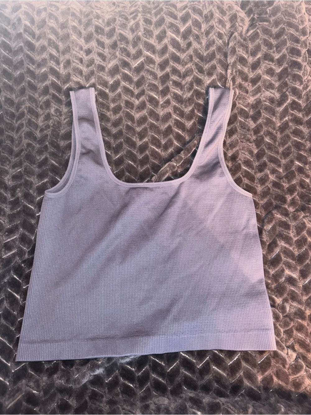 Otherwild Lavender Ribbed Crop Tank